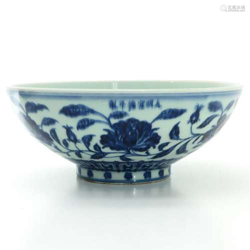 A Blue and White Decor Bowl