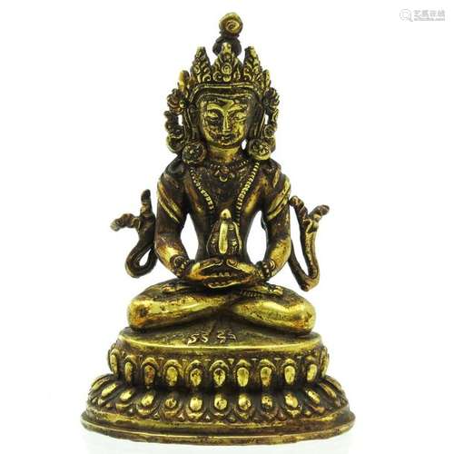 A Small Bronze Buddha Sculpture