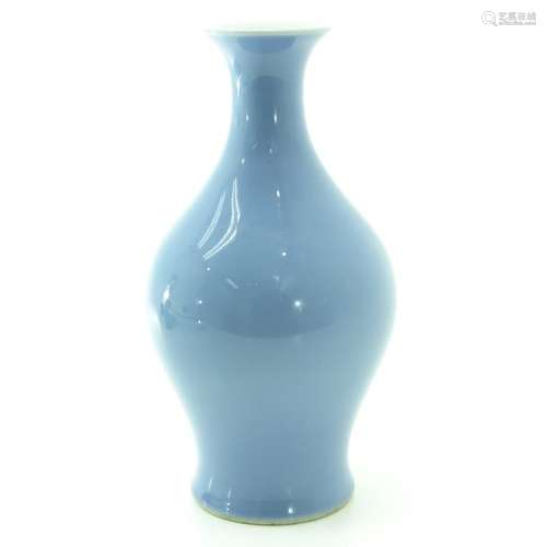 A Light Blue Glaze Monochrome Vase