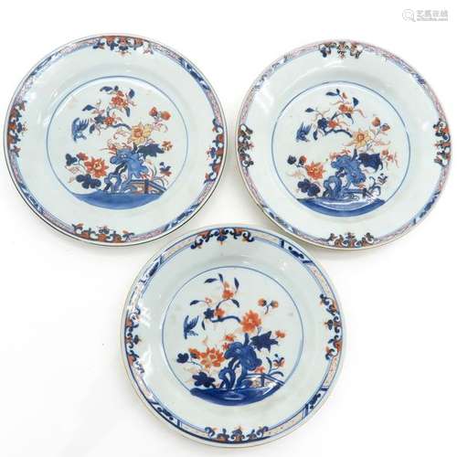 Three Imari Decor Plates