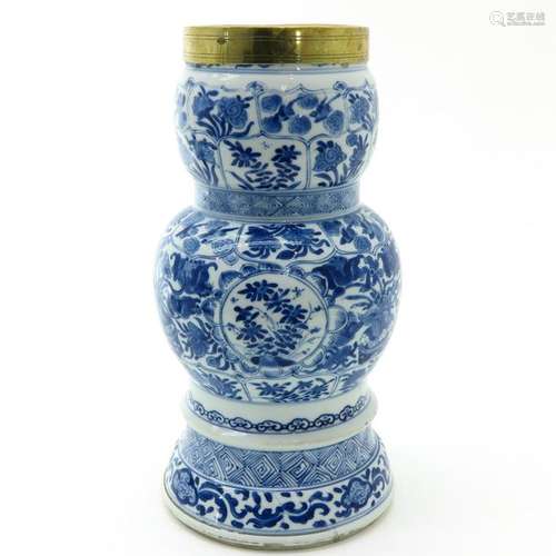 A Blue and White Decor Vase