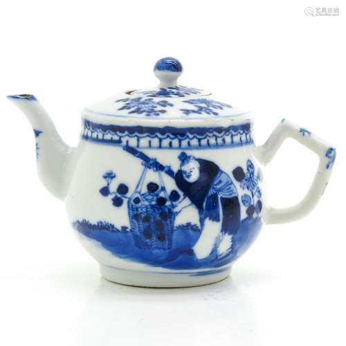 A Blue and White Decor Teapot