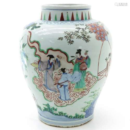 A Famille Verte Decor Jar