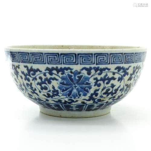 A Blue and White Stoneware Bowl