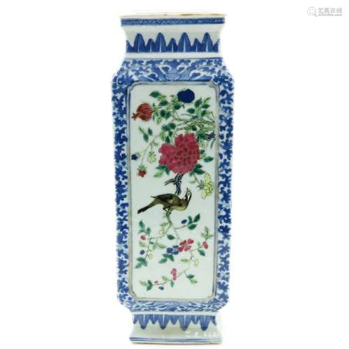 A Polychrome Decor Square Vase