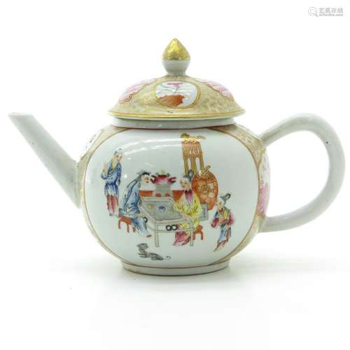 A Famille Rose and Gilt Decor Teapot