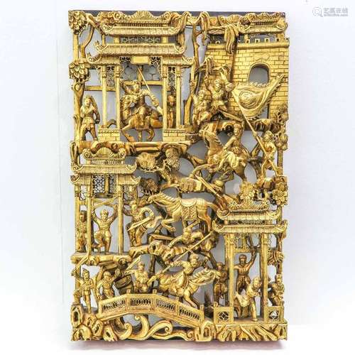 A Carved Gilt Wood Sculpture