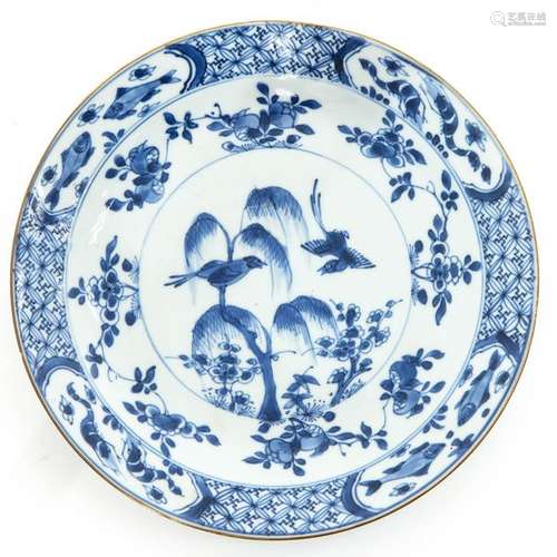 A Blue and White Decor Plate