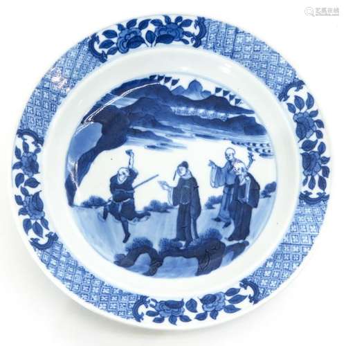 A Blue and White Decor Plate