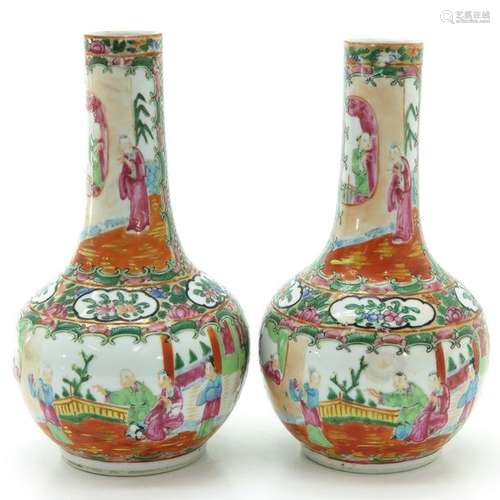 A Pair of Cantonese Vases