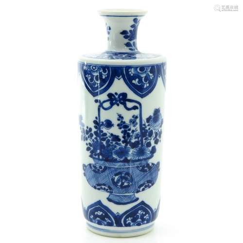 A Small Blue and White Vase