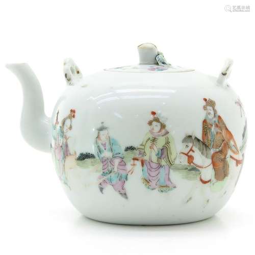 A Famille Rose Deor Teapot