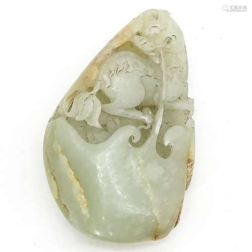 A Carved Jade Sculpture