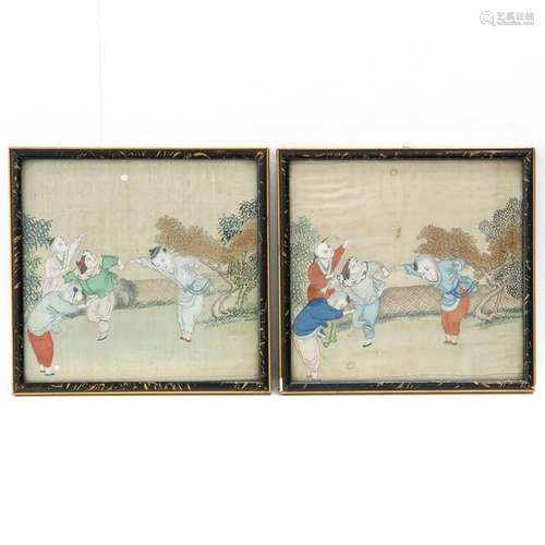 Two Framed Chinese Works of Art