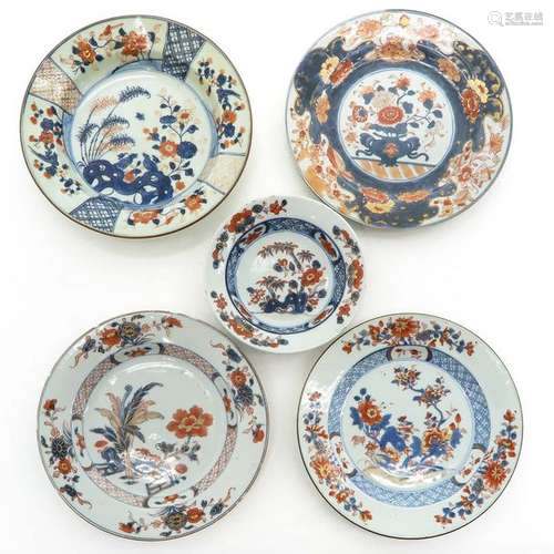 Five Imari Decor Plates