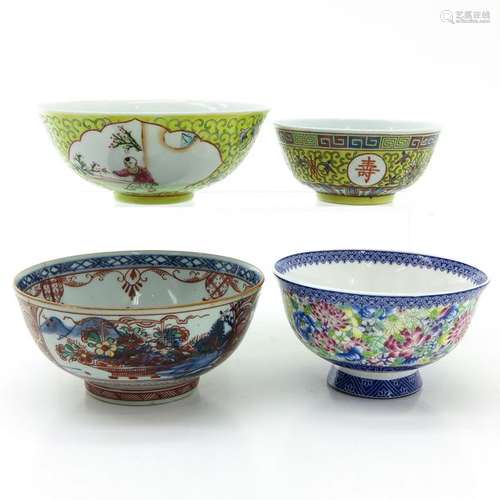 A Collection of Polychrome Decor Bowls