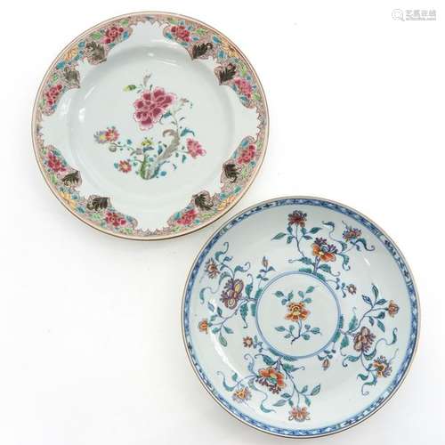 Two Polychrome Decor Plates