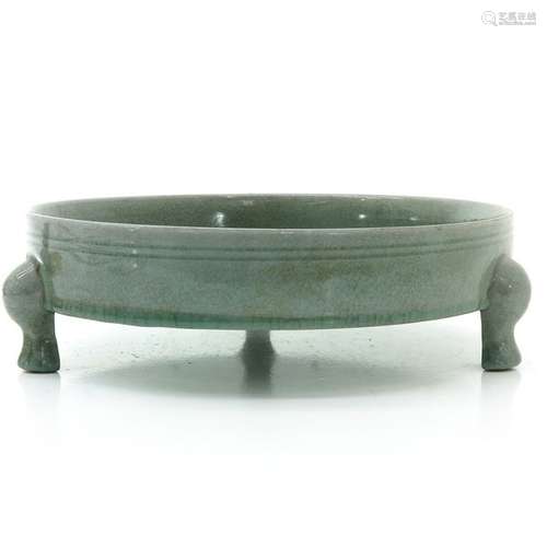 A Celadon Tripod Censer