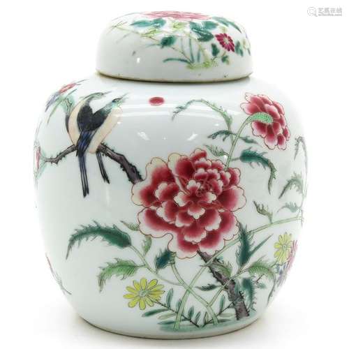 A Famille Rose Ginger Jar