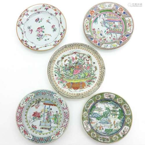 A Collection of Five Plates