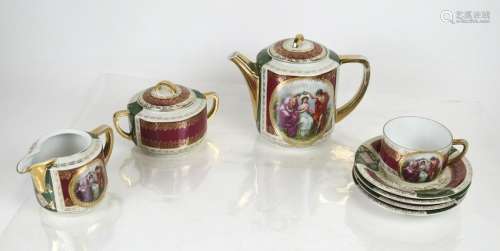Partial Czech Porcelain Tea Set - 8 Pcs.