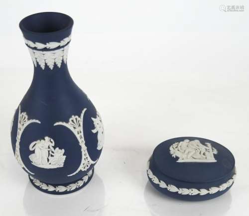 Wedgwood Jasperware - Vase and Box