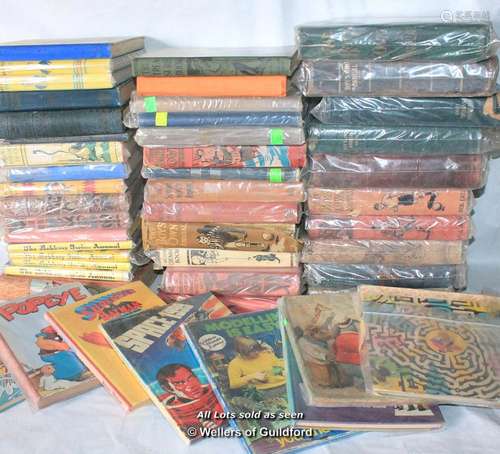 Quantity of children's annuals including The Bobbsey Twins Annual, Boy's Own, Chatterbox.