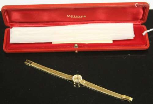 LADY'S OMEGA MEISTER 18KT GOLD WRISTWATCH