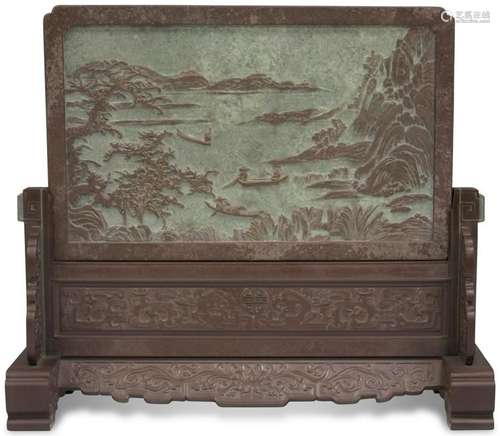 CHINESE STONE SCREEN W/ KANGXI MARK