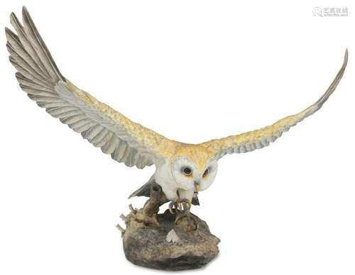 BOEHM BISQUE, FIGURE OF OWL IN FLIGHT