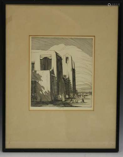 G.R. PARTRIDGE, FRAMED ARHITECTURAL ETCHING