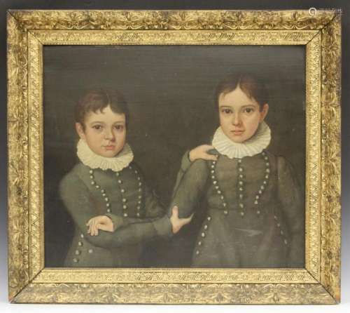 18TH/19TH C. PORTRAIT OF BOYS, UNSIGNED