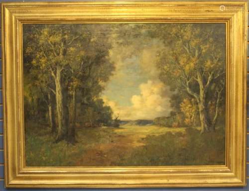 LATE 19TH C. OIL ON CANVAS LANDSCAPE
