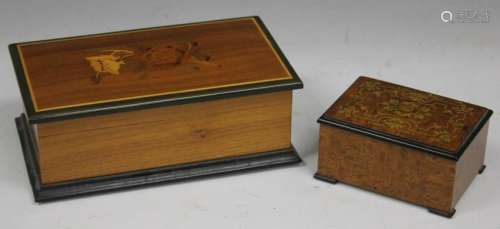 LOT OF (2) VINTAGE SWISS MUSIC BOXES