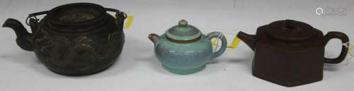 LOT OF (3) VINTAGE CHINESE TEAPOTS
