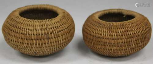LOT OF (2) NATIVE AMERICAN WOVEN BASKETS