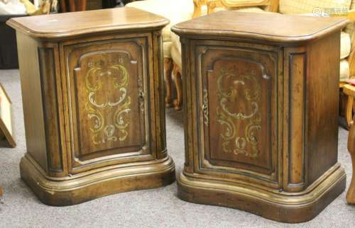 PAIR OF ITALIAN STYLE PAINTED COMMODES