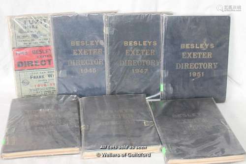 Besleys Exeter Directories: 1943, 1945, 1947, 1951, 1952, 1953 and 1955 (7)