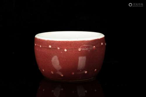 MONOCHROME RED GLAZED BOWL