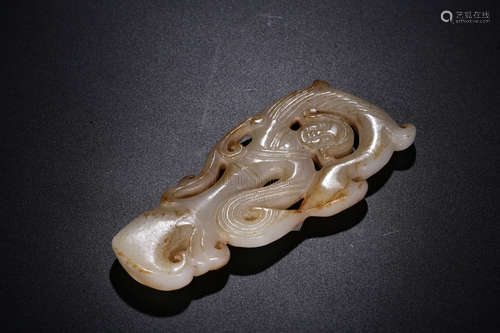 HETIAN JADE CARVED 'DANCER' ORNAMENT