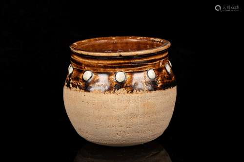 BROWN GLAZED JAR