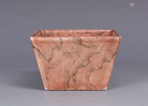 STONE PATTENED PORCELAIN SQUARE CUP