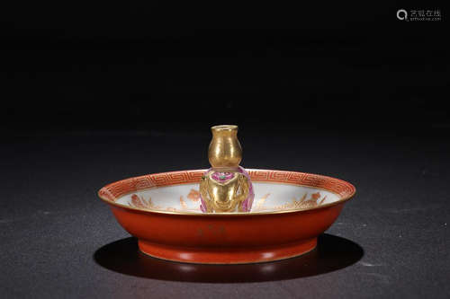 QIANLONG MARK IRON-RED INCENSE INSERT