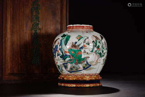 KANGXI WUCAI MELON-EDGE VESSEL