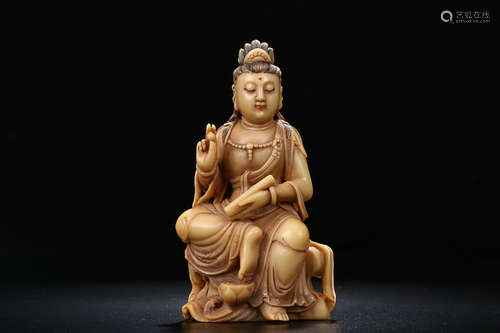 SHOUSHAN STONE GUANYIN ORNAMENT