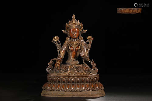 BRONZE WHITE TARA ORNAMENT