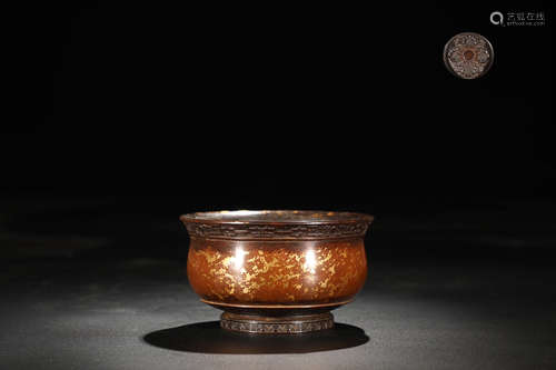 BRONZE GOLD INTERPERSED BOWL