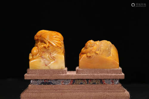 TIANHUANG STONE SEAL IN PAIR