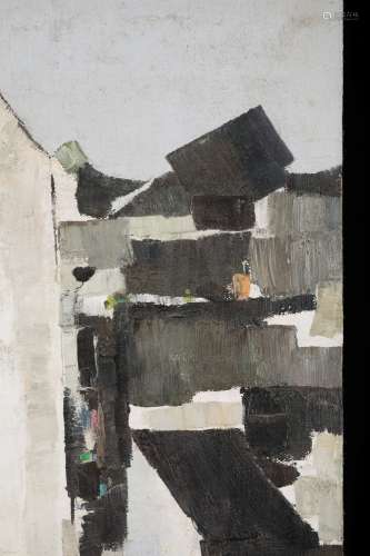 A Chinese  Western Painting Signed By Wu Guanzhong