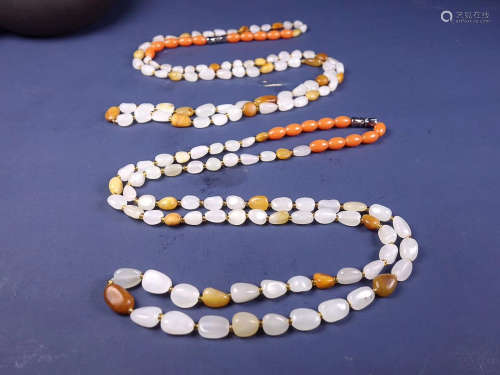 HETIAN JADE RAW STONE NECKLACE